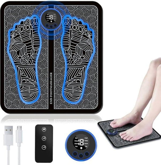 Ems Foot Massager Mat Electric Usb Charging Smart Display Tens Acupuncture Feet Cushion Blood Circulation Pad